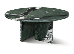 Green natural marble coffee table, small table, living room table, natural stone, Ø27.6 h12.6 Inch/Ø70 h32 cm, genuine marble, real marble
