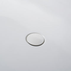 67-inch solid surface stone resin oval shape soaking bathtub with overflow for the bathroom