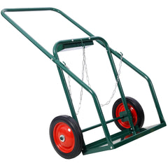 440lbs capacity Cylinder Cart,WELDING CYLINDER HAND TRUCK,Large Dual Oxygen Tank Cart Dolly With 10-Inch Solid Rubber Wheels