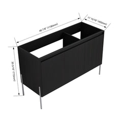 48" Freestanding Bathroom Vanity, Storage Cabinet with Soft Closed Doors (KD-Package)-Excluding Sink