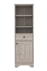 Light Grey 1-Drawer 3-Shelf Linen Cabinet