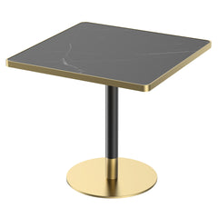 Square Modern Dinning Table 31.5 inches Bistro Table Tulip Table with Faux Marble top,Easy Assemble,Sturdy Metal Frame Diameter