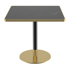 Square Modern Dinning Table 31.5 inches Bistro Table Tulip Table with Faux Marble top,Easy Assemble,Sturdy Metal Frame Diameter