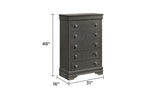 Blaze Upholstered Modern Style 5 Pc Full Bedroom Set with LED Headboard Made with Wood in Metallic Gray(NJ INVENTORY)
