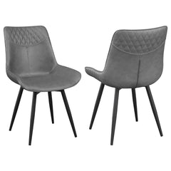 Grey Tufted Swivel Side Chair (Set of 2)