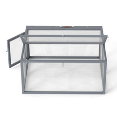 Folding Rabbit Hutch with Lockable Doors and Ground Stakes