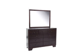 Modern Style 1pc Dresser Nine Drawers Brown Color Finish Bedroom Furniture
