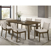 Crispin Brown 7-piece Rectangular Wood Dining Room Table Set