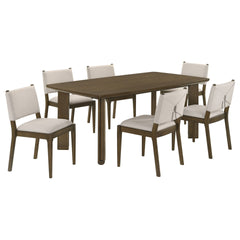 Crispin Brown 7-piece Rectangular Wood Dining Room Table Set