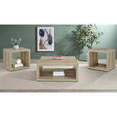 Hermosa Distressed Pine 3-piece Coffee and End Table Set