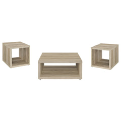 Hermosa Distressed Pine 3-piece Coffee and End Table Set