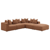 Colleen Terracotta 6-piece Tight Seat Modular Sectional