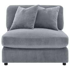 Cassidy Fog Upholstered Armless Chair
