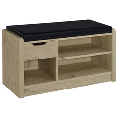 Astor White Oak Open Shelf Storage Bench