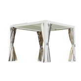 10x10 FT Outdoor Louvered Pergola with Adjustable Louvers-White