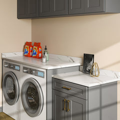 Laminate Countertop, Wood Plywood Sheets Table Top for DIY, Kitchen Countertop, Washer Dryer Counter Top, Office Desk Top, 96" L x 25.56" W x 0.75" D (Marble Texture)