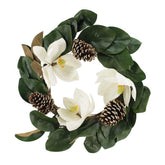 22" Creamy White Magnolia Wreath