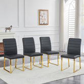 4-Pack - Heavy-duty chairs set: 2.1" thick cushion, iron frame, perfect for home or office. Classic colors, great value