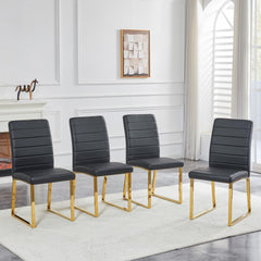 4-Pack - Heavy-duty chairs set: 2.1" thick cushion, iron frame, perfect for home or office. Classic colors, great value
