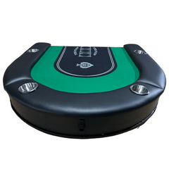 INO Design 71 inches Foldable Poker Table Portable for Casion Texas Hold'em Games with Green Felt