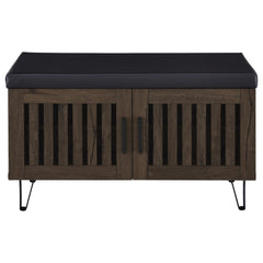 Clackamas Smoked Oak 2-door Storage Bench