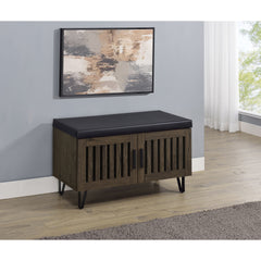 Clackamas Smoked Oak 2-door Storage Bench
