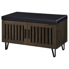 Clackamas Smoked Oak 2-door Storage Bench