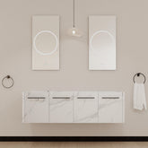 60 Inch Wall-mounted Bathroom Vanity (Only the Cabinet Body, No Top Sink)-BVB09160CW