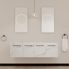 60 Inch Wall-mounted Bathroom Vanity (Only the Cabinet Body, No Top Sink)-BVB09160CW