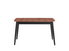 Natural and Black Dining Table with Bufferfly Extension Leaf
