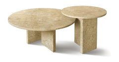 Gold Yellow Beige natural marble coffee table set, small table, living room table, natural stone, genuine marble, real marble