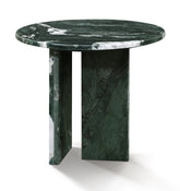 Green natural marble coffee table, small table, living room table, natural stone, Ø17.7 h15.8 Inch/Ø45 h40 cm, genuine marble, real marble
