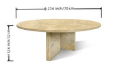 Gold Yellow Beige natural marble coffee table, small table,living room table, natural stone, Ø27.6 h12.6 Inch/Ø70 h32 cm, genuine marble, real marble