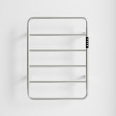 18.7" Heated Towel Rack for Bathroom,Wall Mounted with Intelligent Touch Screen Timer, 6-Bar Towel Warmer, 304 Stainless Steel Polished, Plug-in/Hard-Wired