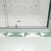 56-60" W x 71" H Piovt Swing Glass Shower Door,Pivot Frame Sliding Shower Door with 1/4"(6mm) Clear SGCC Tempered Glass,Chrome Finish Shower Doors,Reversible Installation