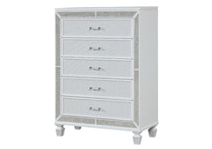 Crystal Chest Made with Wood and Finished in White