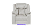 Challenger Modern Contemporary LED Power Recliner Chair made with wood and metal frame in Beige same as G150109158 ( NJ inventory)