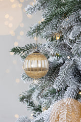 D5" X-Mas Hanging Ornament, Decorative Hanging Ball Christmas Tree Ornaments for Holiday Party Decorations, Set of 2