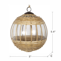 D5" X-Mas Hanging Ornament, Decorative Hanging Ball Christmas Tree Ornaments for Holiday Party Decorations, Set of 2