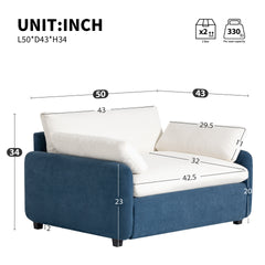 50*43" Oversized Chenille Single Sofa Chair, Wide and Deep Seat Accent Chair, Modern Upholstered Comfy Armchair, Couch Lounge with Pillows for Living Room&Apartment