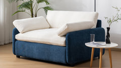 50*43" Oversized Chenille Single Sofa Chair, Wide and Deep Seat Accent Chair, Modern Upholstered Comfy Armchair, Couch Lounge with Pillows for Living Room&Apartment