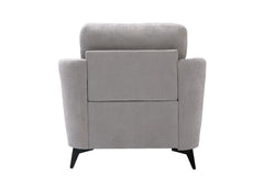 Carlotta 39"W Light Gray Woven Fabric Chair