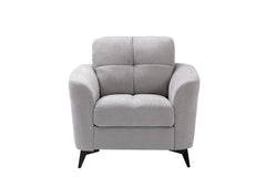 Carlotta 39"W Light Gray Woven Fabric Chair
