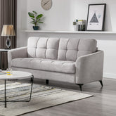 Carlotta 79"W Light Gray Woven Fabric Sofa