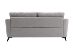 Carlotta 79"W Light Gray Woven Fabric Sofa