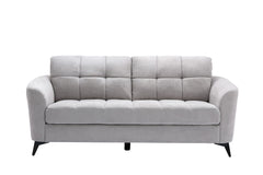 Carlotta 79"W Light Gray Woven Fabric Sofa