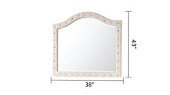 SOPHIA Crystal Tufted Full 4 Pc Bed Made with Wood in Cream(NJ INVENTORY)