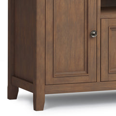 Amherst 72 inch Wide Solid Wood TV Stand in Rustic Natural Aged Brown For TVs up to 80 inches