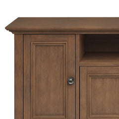 Amherst 72 inch Wide Solid Wood TV Stand in Rustic Natural Aged Brown For TVs up to 80 inches