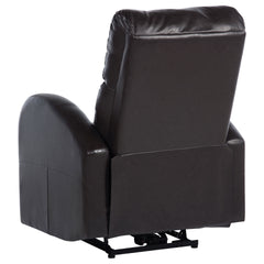 Meglia Brown Upholstered Power Recliner Chair